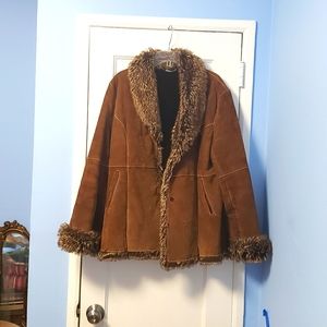 Mink fur coat and suede jacket